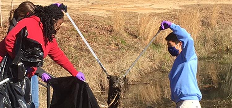 Thanks to the SGA and others for participating in Clean Up Day on February 20, 2021. The group of 18 collected 7 bags of trash and supported the Adopt-A-Stream project.